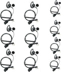 Walkie Talkie Earpiece with Mic PTT 2 Pin - 10 Pack for Baofeng