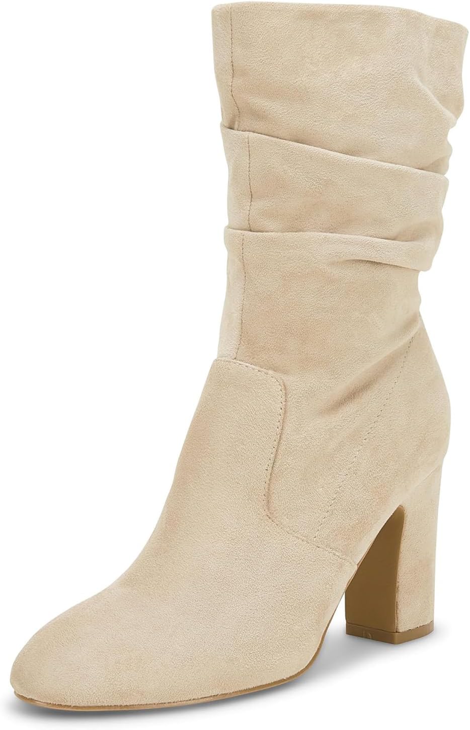 Coutgo Women's Mid Calf Slouchy Boots for Chic Style