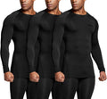TSLA Men's UPF 50+ Compression Shirt - Cooling Long Sleeve Baselayer