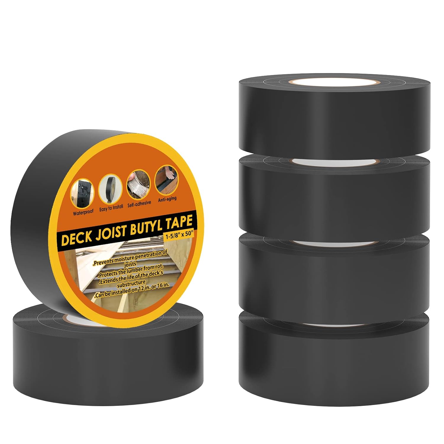 Deck Joist Tape 1-5/8ft x 50ft for Waterproof Protection