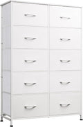 WLIVE Fabric Dresser for Bedroom with 10 Drawers and Storage