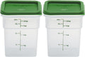 Cambro 4 QT Square Food Storage Container 2 Pack - Durable Prep