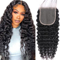 5x5 HD Lace Closure Deep Wave 22in - Natural Invisible Hairline