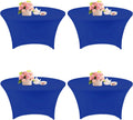 4 Pack 6FT Round Spandex Tablecloth 72in Stretchable Table Cover