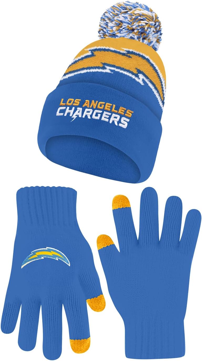 Ultra Game NFL Official Super Soft Winter Beanie and Gloves