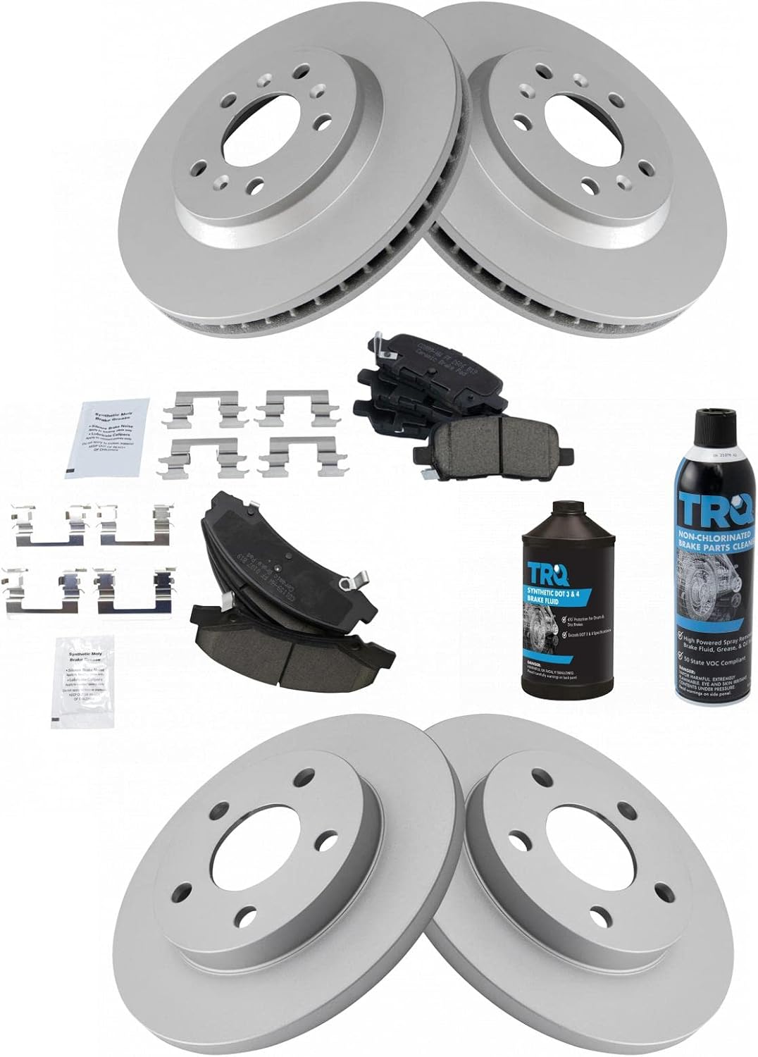 TRQ Brake Pad & Rotor Kit for 2011-2016 Chevrolet Impala