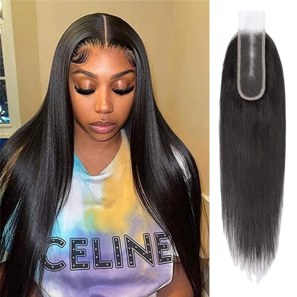 2x6 HD Lace Closure Straight Human Hair for Natural Looks