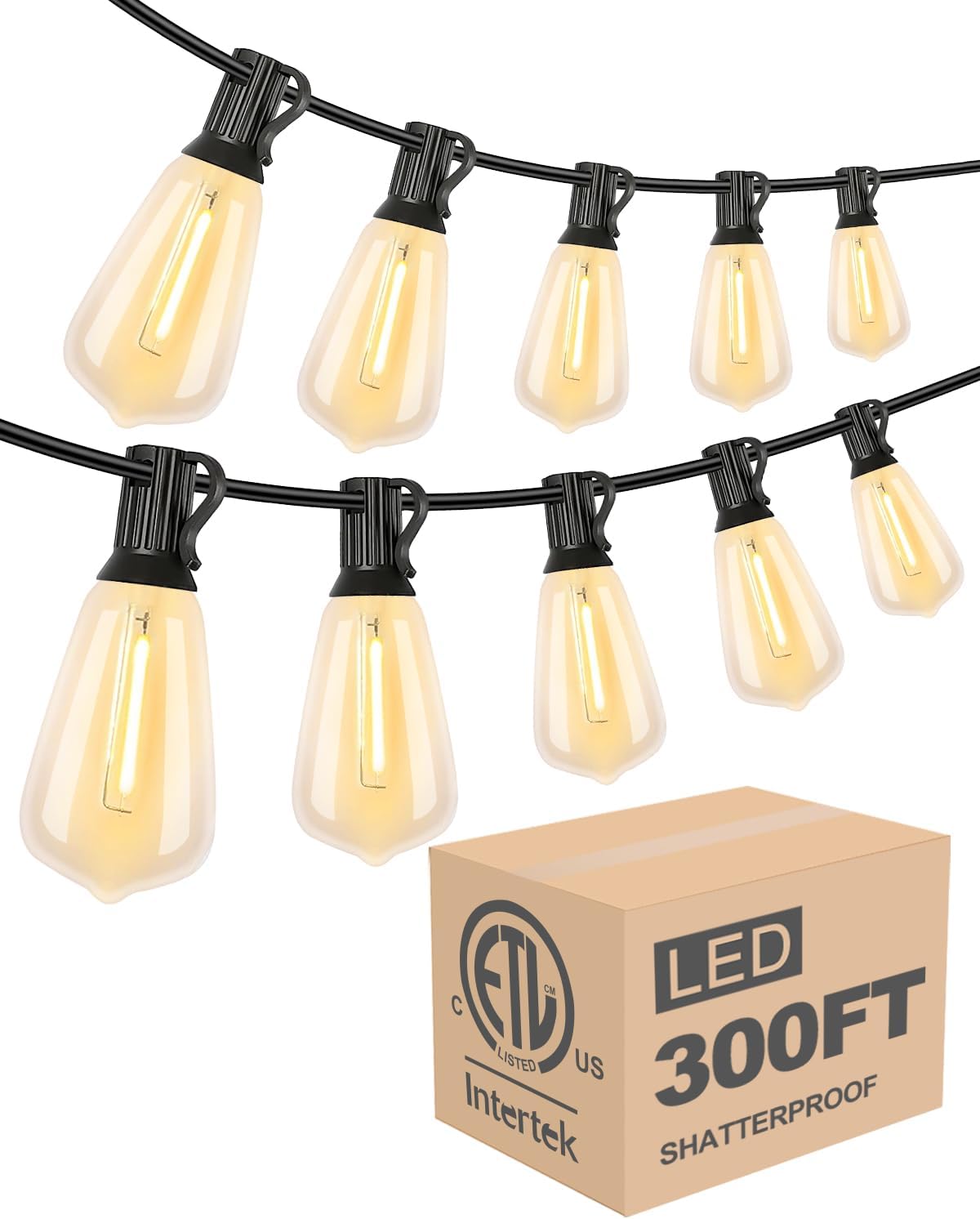 Lightdot 300FT Outdoor String Lights for Cozy Atmosphere