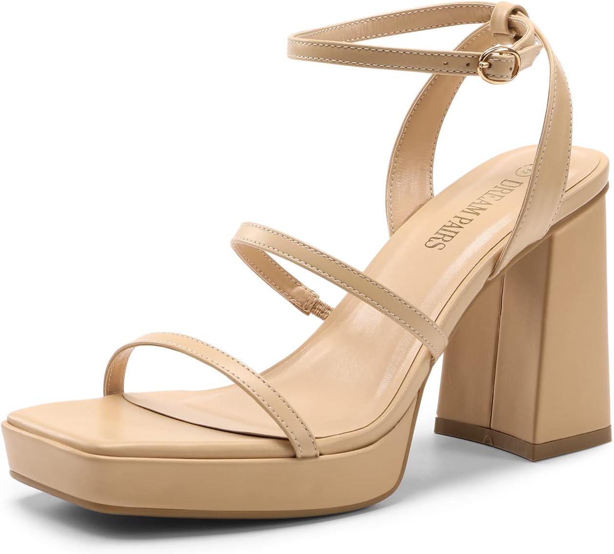 DREAM PAIRS Women's Platform Strappy Heels for Stylish Comfort