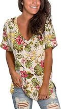 SAMPEEL Womens Summer Floral Tops for Casual Style