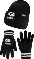 Ultra Game NFL Super Soft Marled Winter Beanie & Gloves - Extra Warm