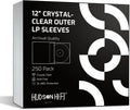 New Hudson Hi-Fi Vinyl Record Outer Sleeve Covers - 250 Pack - Crystal