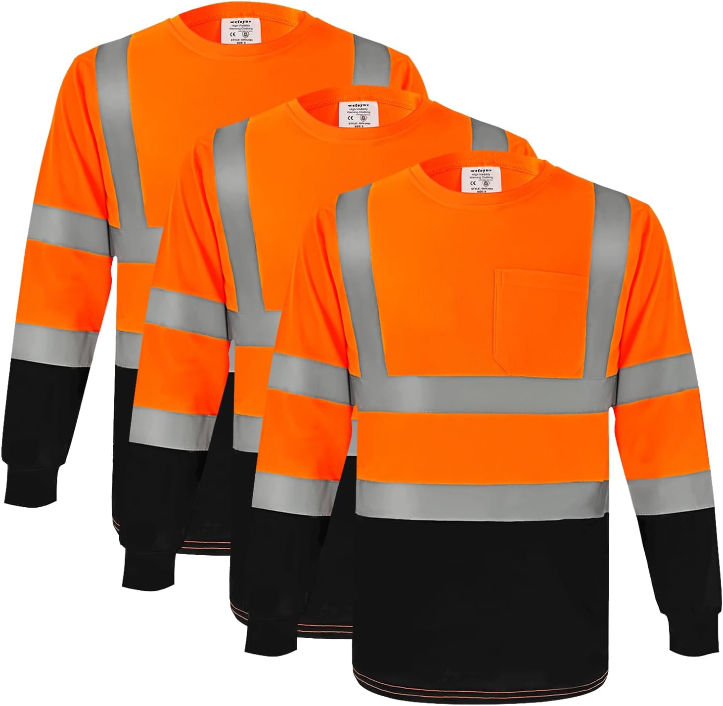 High Visibility Reflective Safety Shirt Long Sleeve for Work