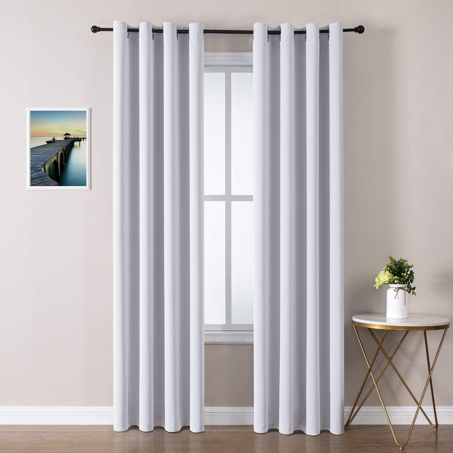 ChrisDowa Room Darkening Curtains for Living Room and Bedroom