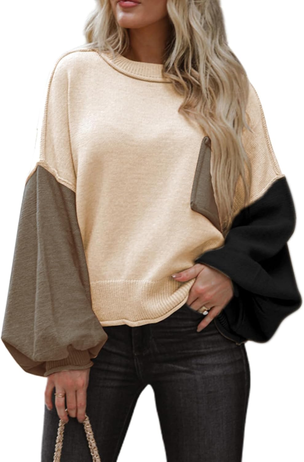 Dokotoo Women's Casual Pullover Sweater for Fall and Winter