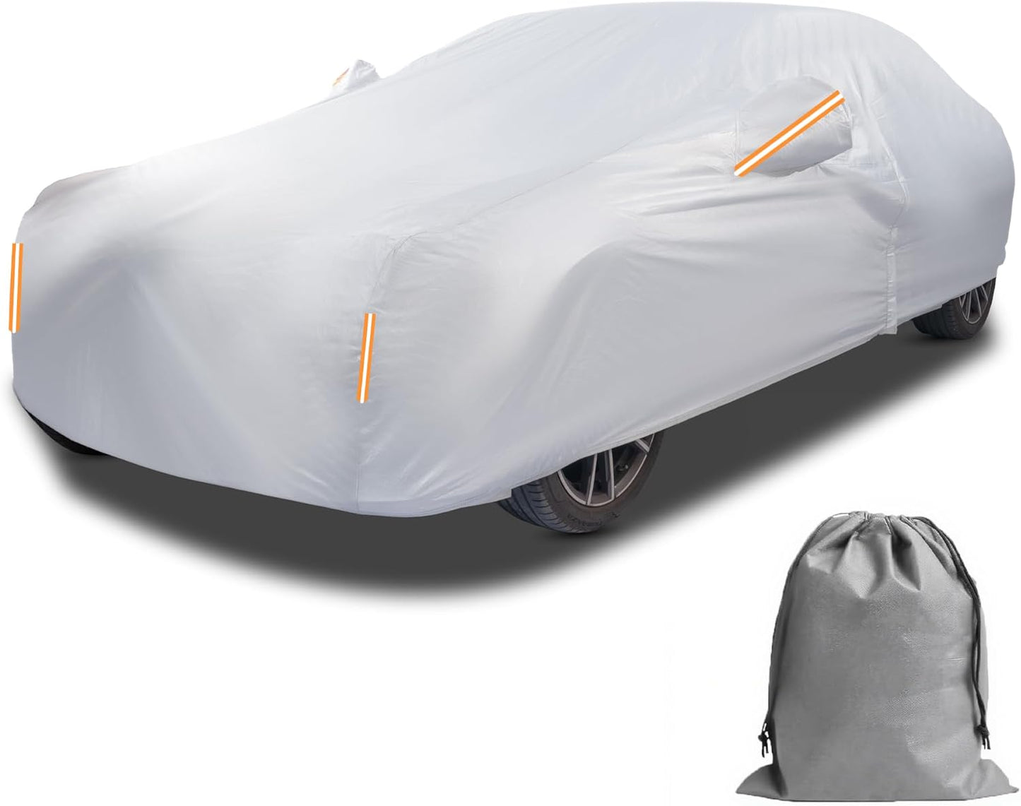 Caromop 10-Layer Waterproof Car Cover for All Weather Protection