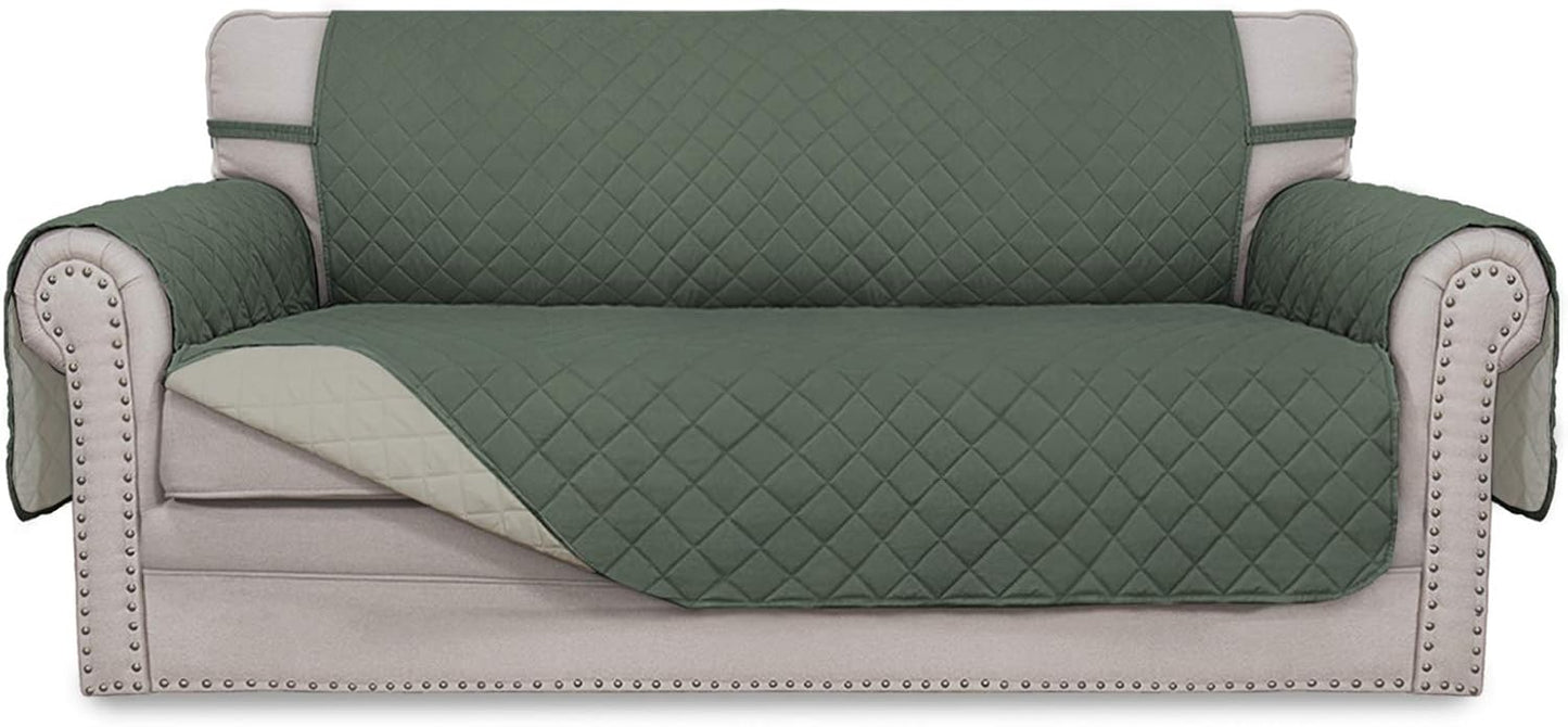 Easy-Going Sofa Slipcover for Loveseat with Elastic Straps