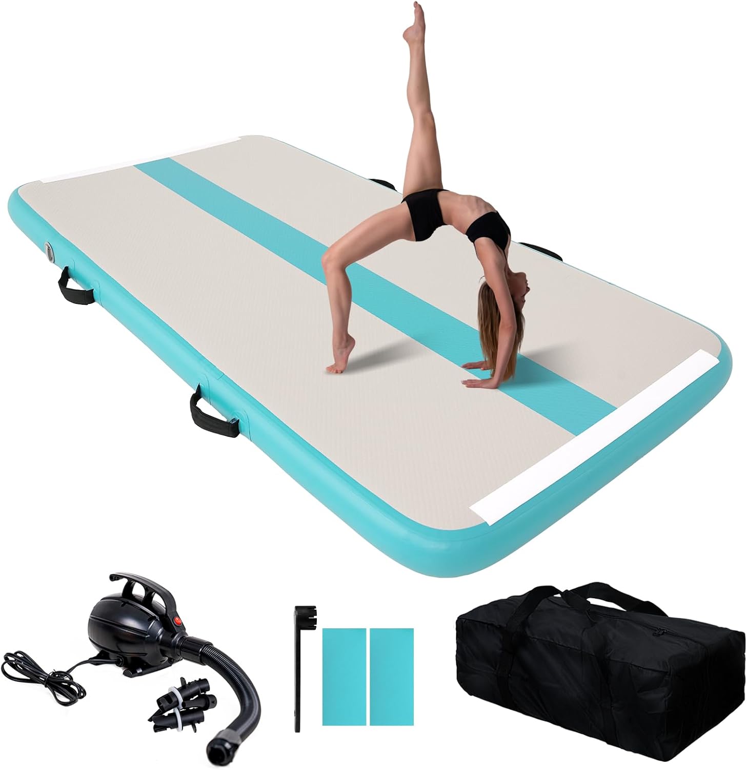 FunWater Inflatable Gymnastics Mat for Home Training and Fun