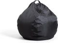 Big Joe Black Bean Bag Chair: Durable Smartmax Blend, 2ft Teardrop