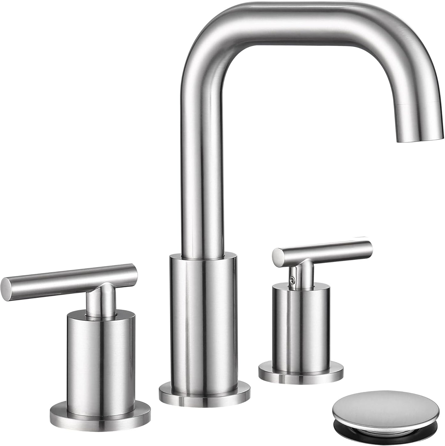 8 Inch Brushed Nickel Widespread Bathroom Faucet for Luxurious Style