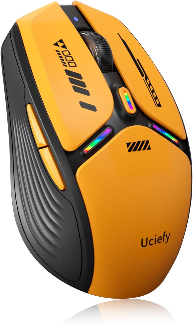 Uciefy V19 Rechargeable Wireless Mouse - Battery Indicator & LED