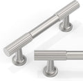 10 Pack Brushed Satin Nickel Cabinet Pulls 3 in (76mm) - Durable
