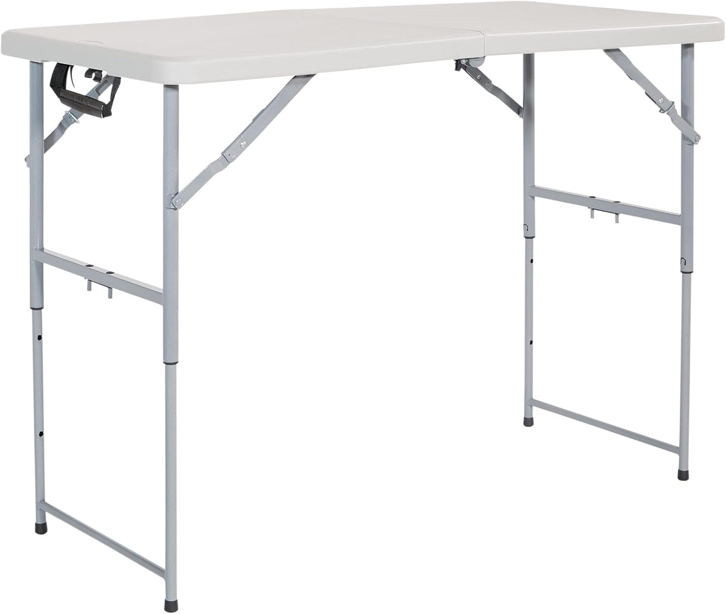 Height Adjustable 4-Foot Folding Table - Office Star Light Gray