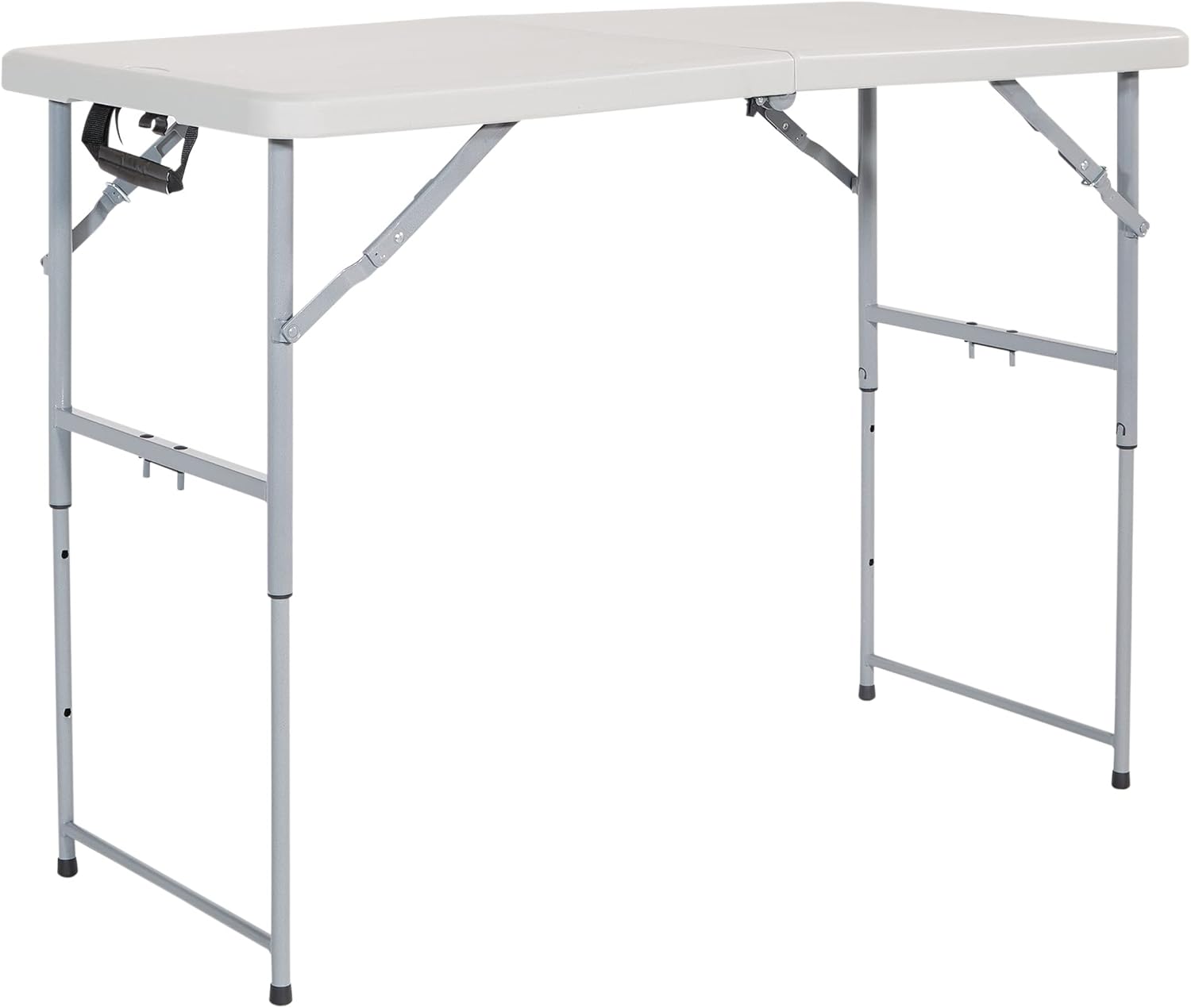 Height Adjustable 4-Foot Folding Table - Office Star Light Gray