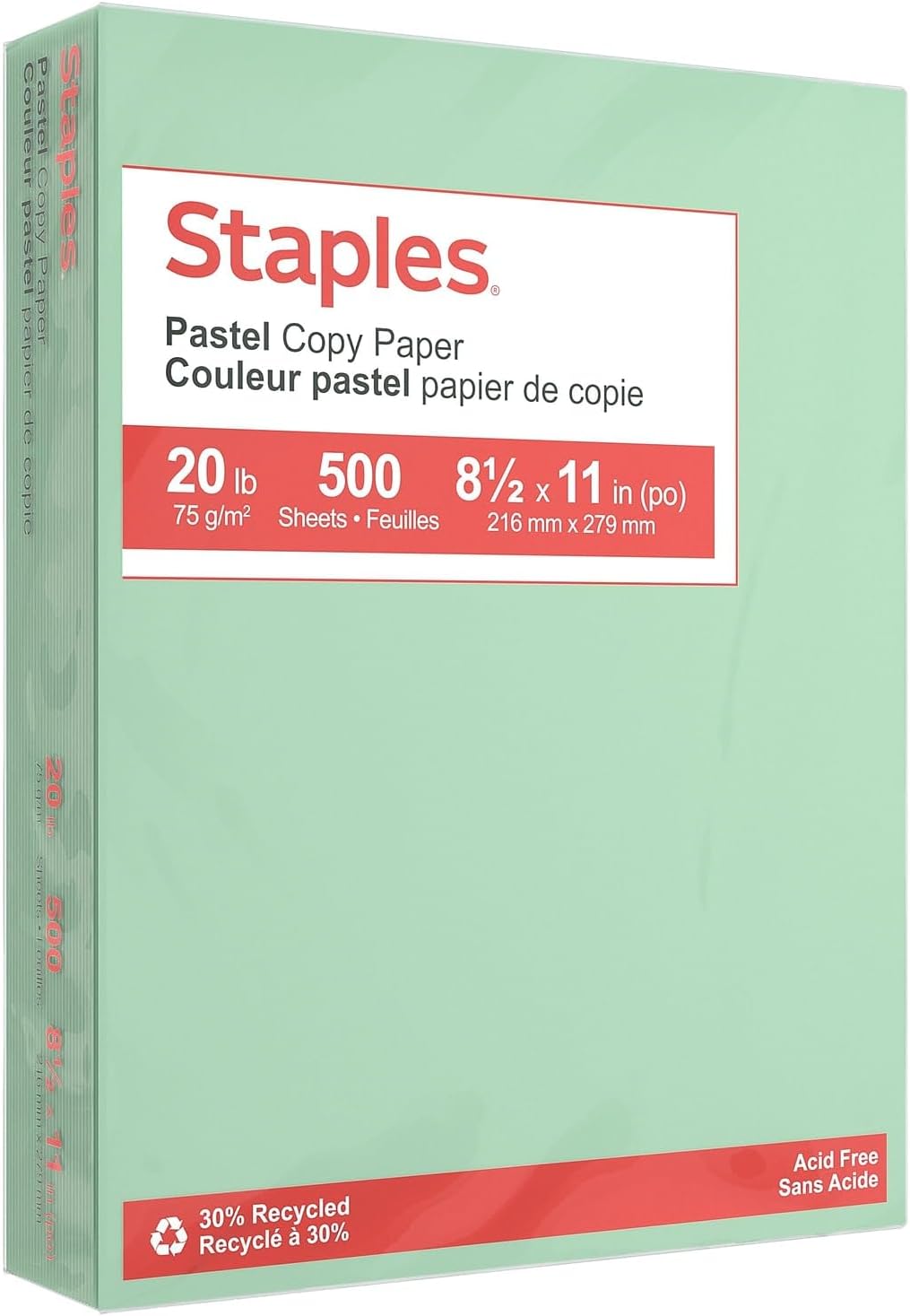 Vibrant Green Copy Paper, Eco-Friendly, 20 lbs, 500 Sheets - STAPLES