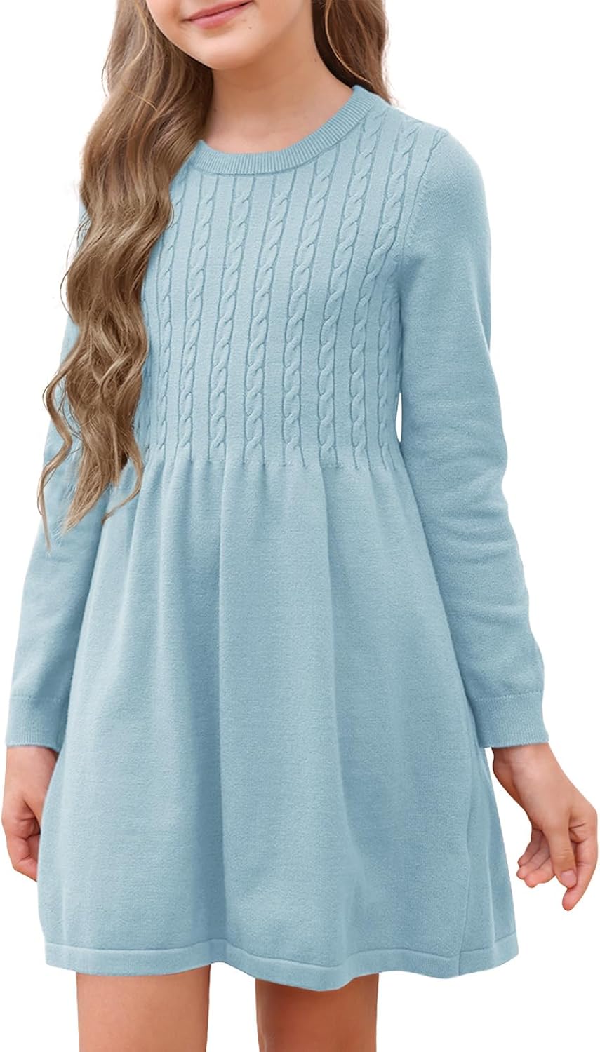 Fommykin Girls Sweater Dress for Fall Winter - Cute Style
