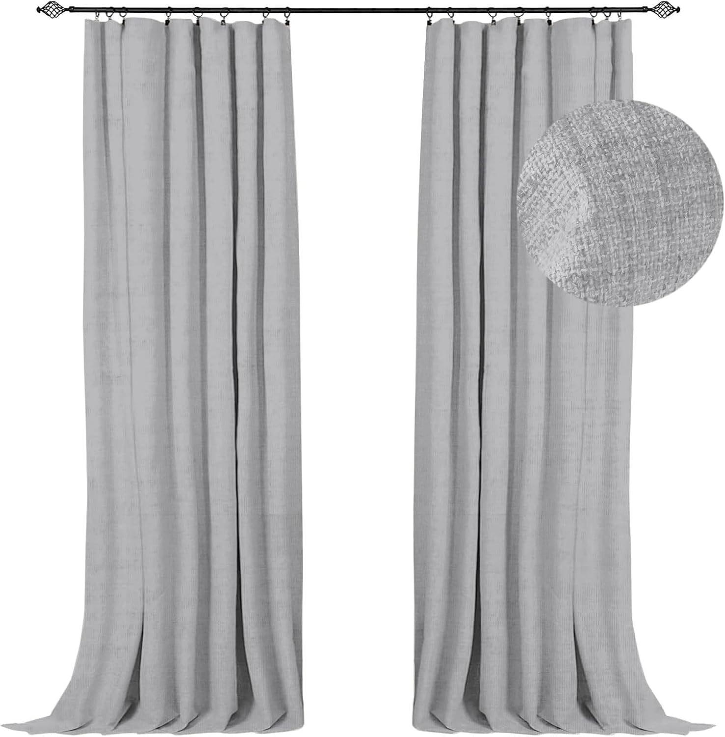 100% Blackout Shield Blackout Curtains for Bedroom 84 in Length
