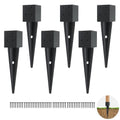 4x4 Fence Post Anchor Ground Spike 6 Pack - Durable Mailbox & Deck