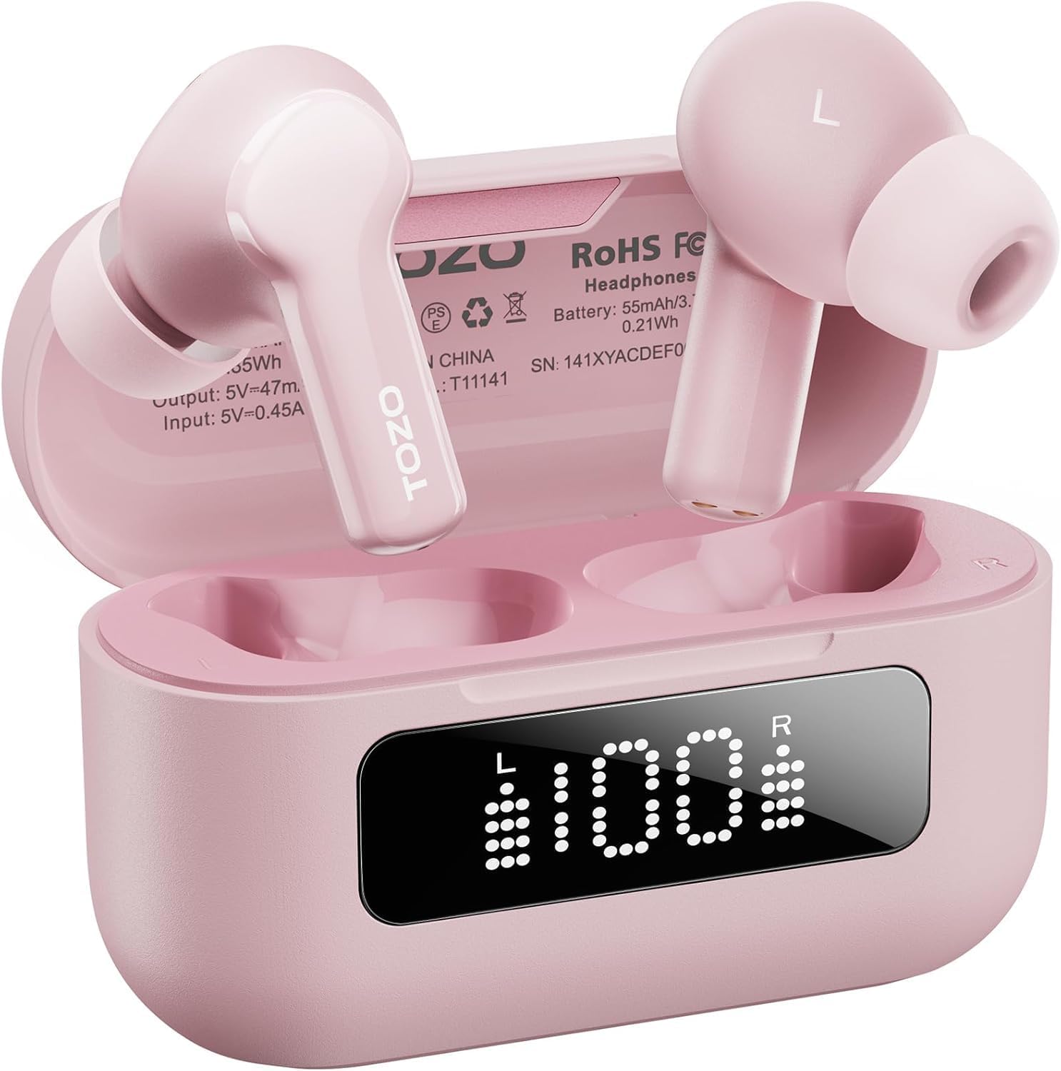 TOZO Hybrid ANC Earbuds: 55H Playtime