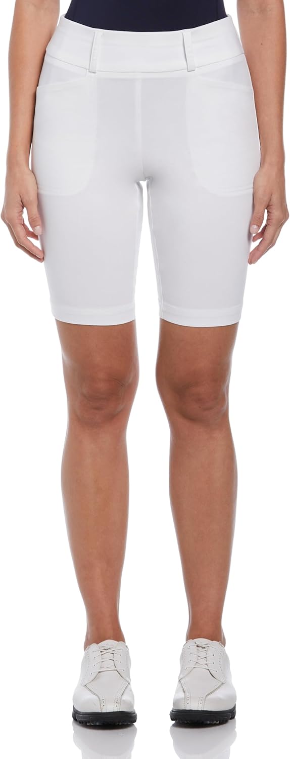 PGA TOUR Womens 9.5 Pull-on Golf Shorts with Tummy Control