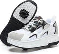 Wooowyet Roller Skate Shoes for Kids - Convertible Wheeled Sneakers as