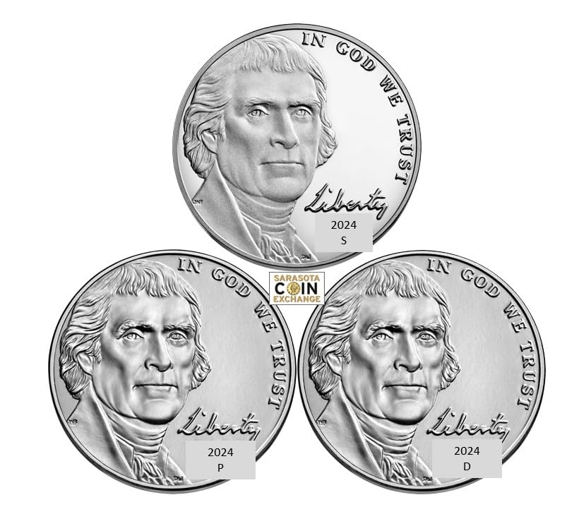 2024 Jefferson Nickel Update Set S Proof and Uncirculated Coins
