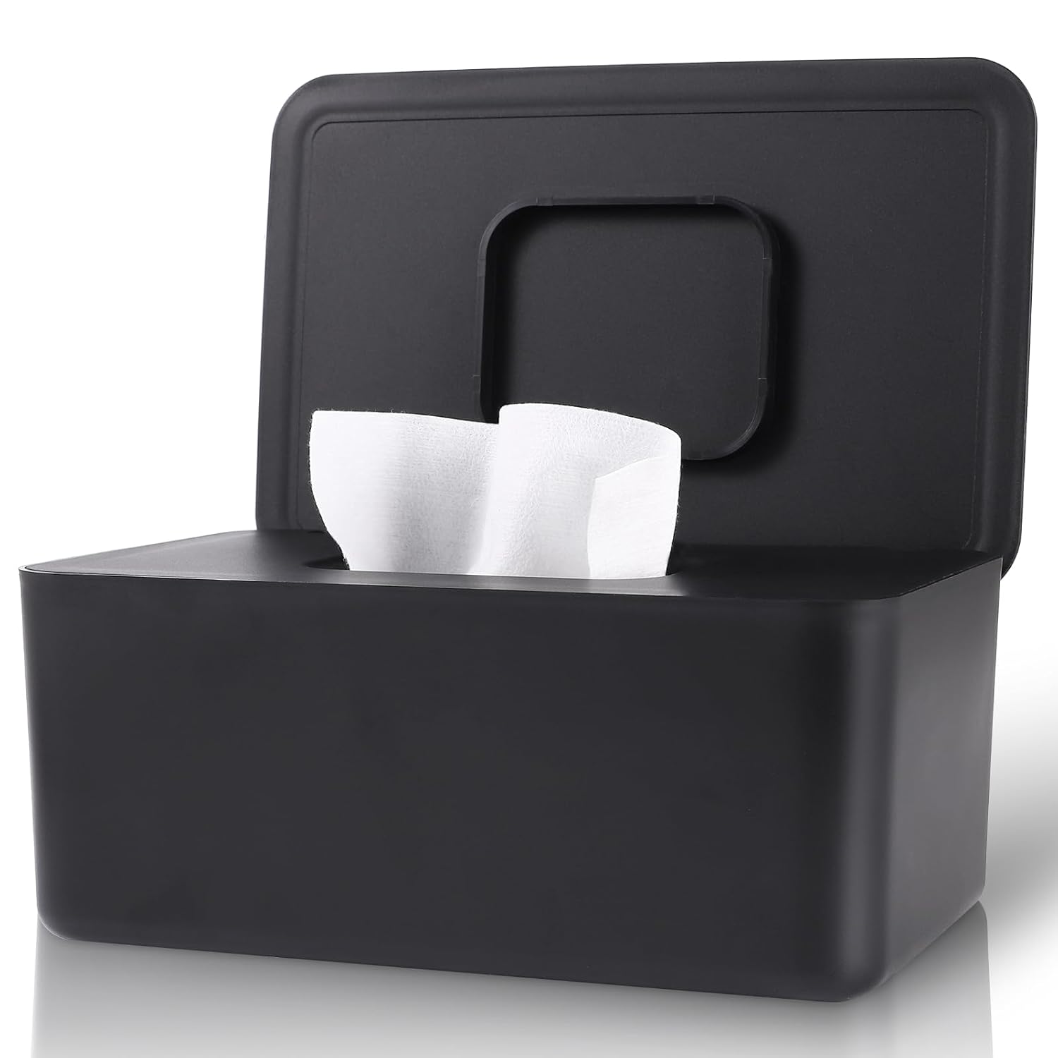 Non-Slip Baby Wipes Dispenser - Seal Freshness! (Black)