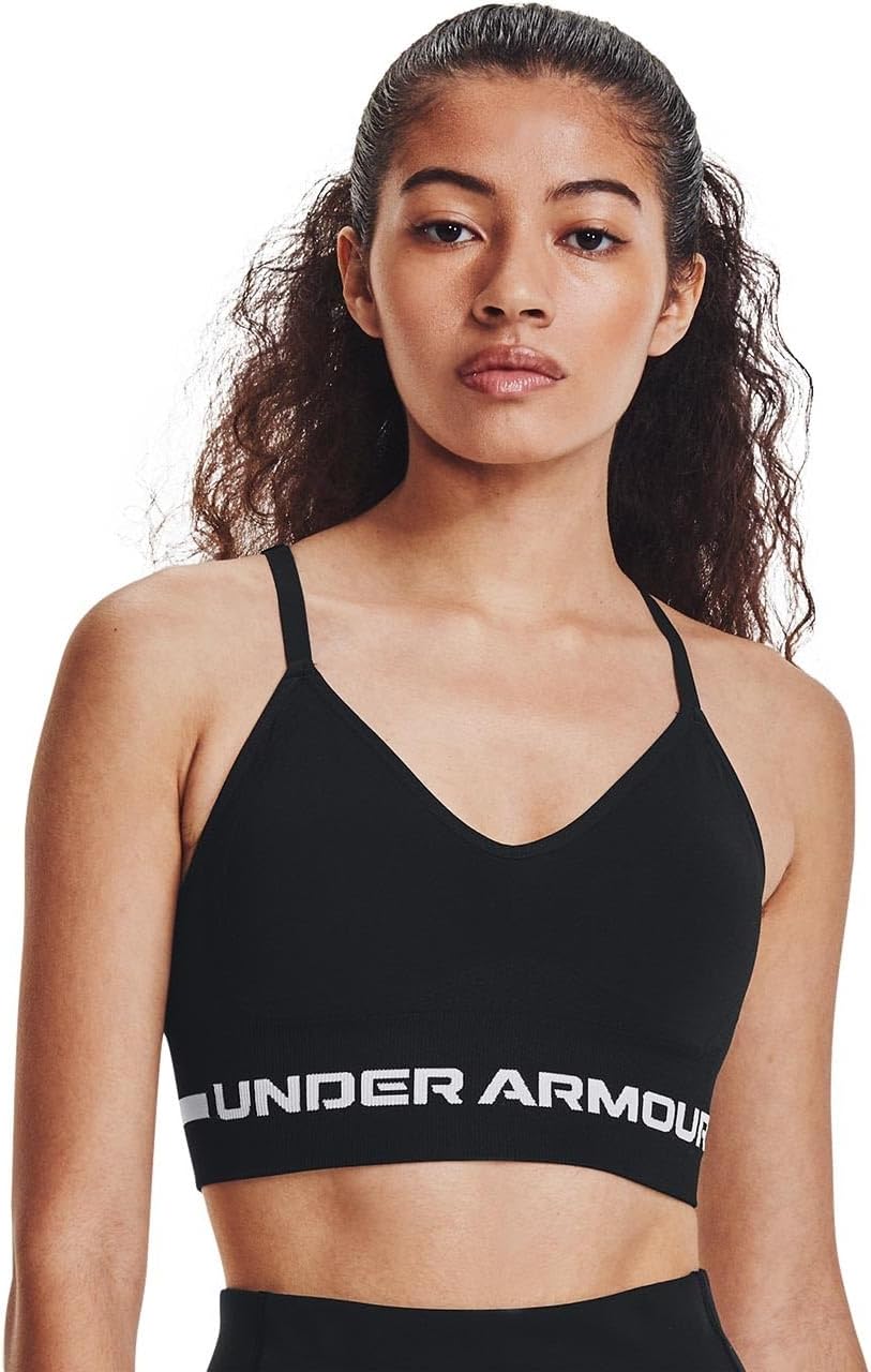 Under Armour Women's Seamless Low Long Bra for Comfort & Support