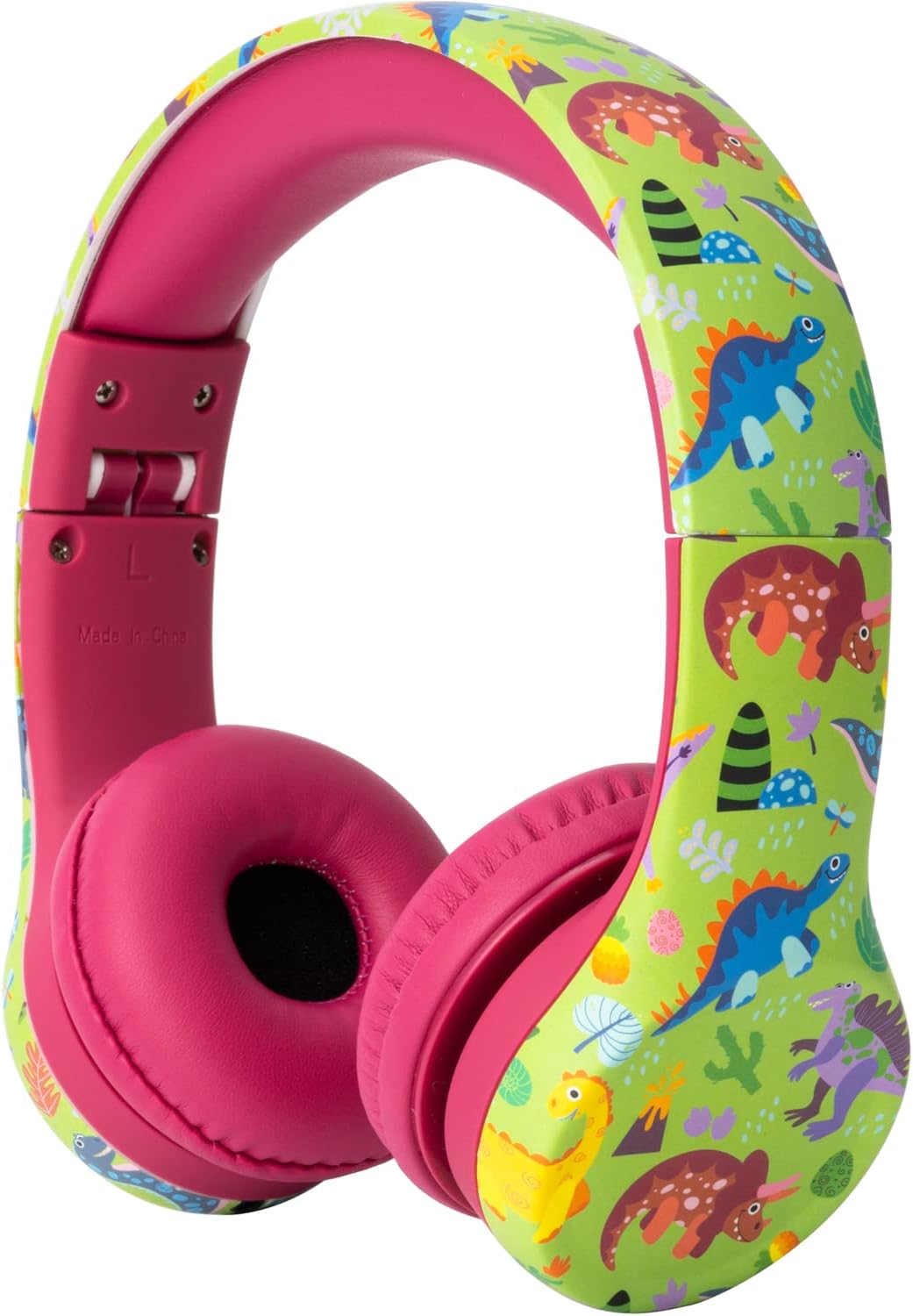 Dinosaur-Themed Safe Kids Headphones: Snug Volume Limiting
