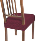 Red Diamond Jacquard Dining Chair Seat Covers Set of 6 - Stretch