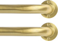 Gold Wrap Around Curtain Rods 2Pack Blackout Adjustable 48-90in