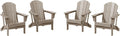 WestinTrends Malibu 4-Piece Foldable Poly Adirondack Chairs
