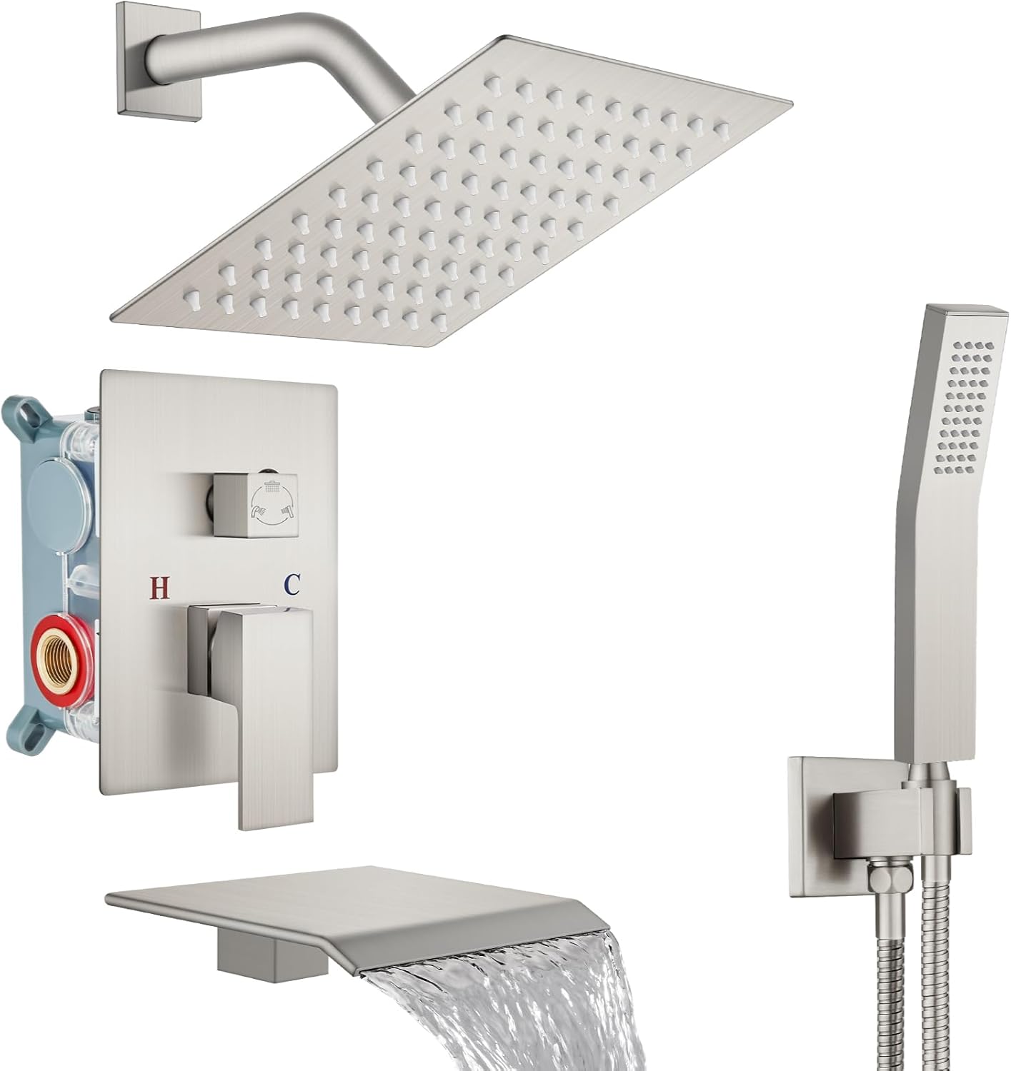 Midanya Shower System with Tub Spout for Luxurious Bathing