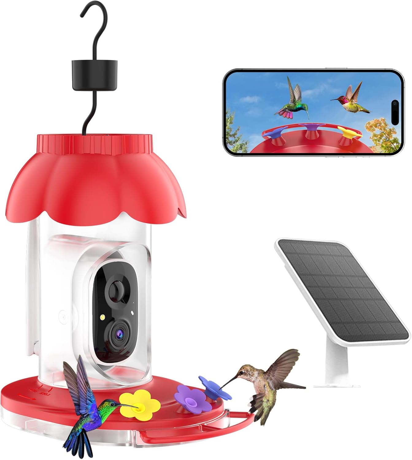 AI Bird Breed ID Camera, Solar Powered, 2K Video, Ant-Proof - Gyozol