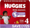 Huggies Little Movers Diapers Size 4 (156 Count) - Active Fit
