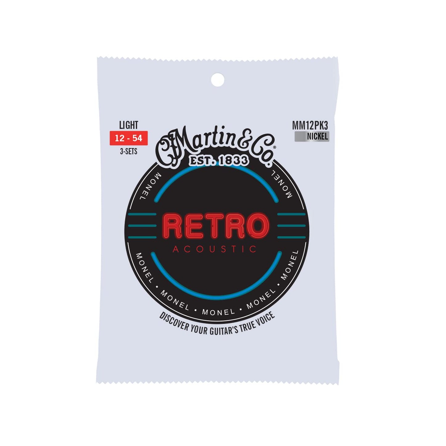 Martin Retro Monel Light Strings 3 Pack