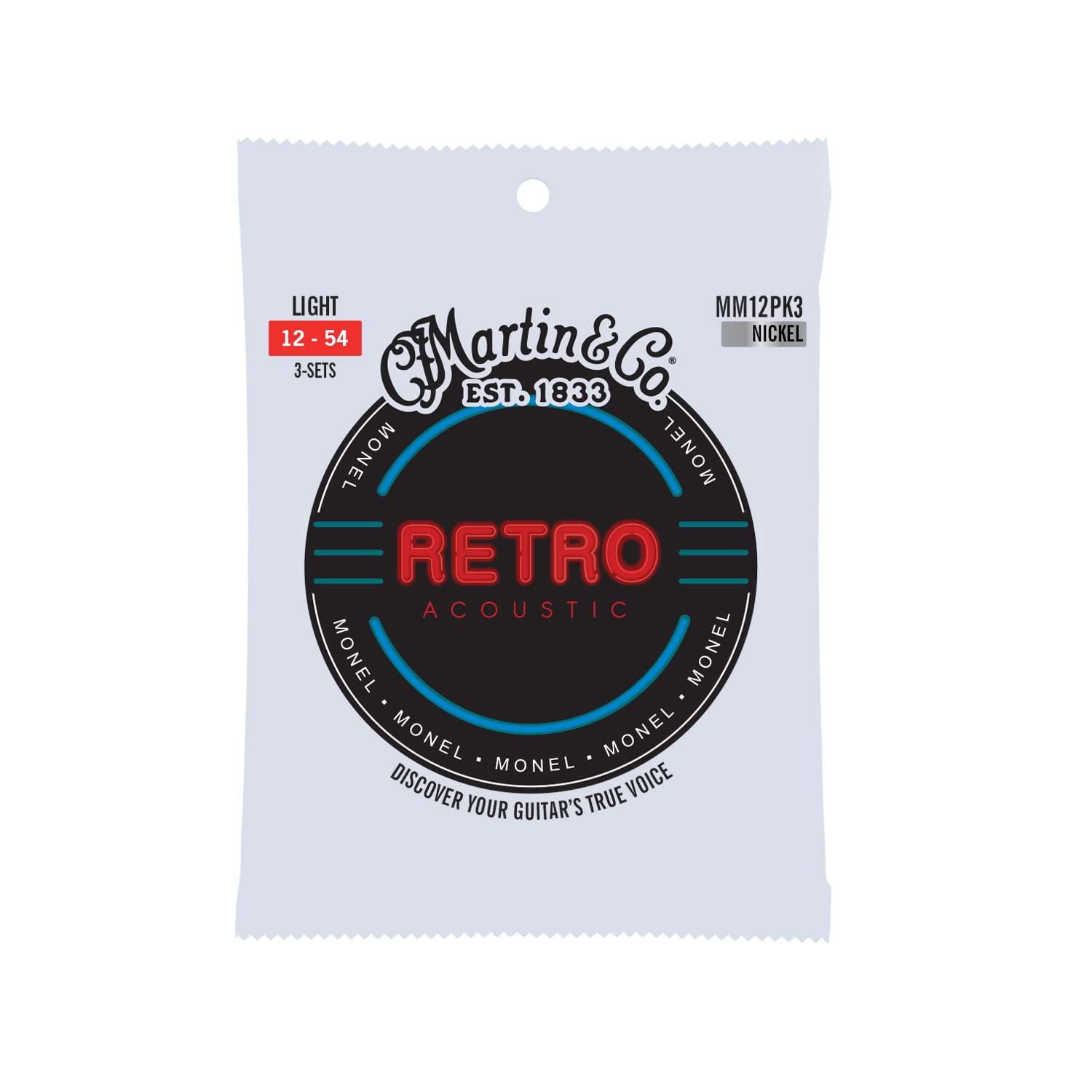 Martin Retro Monel Light Strings 3 Pack