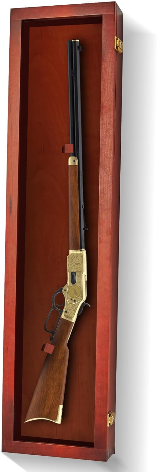 PENNZONI Gun Display Case - Lockable Rifle & Shotgun Cabinet