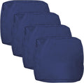 Outdoor Patio Cushion Covers Set of 4 - Water Repellent Dark Blue