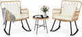 Boho Rocking Chairs Set of 2 for Outdoor Relaxation and Comfort